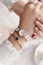 Elegant Watches for Women Quartz Watches Gold Sliver Metal Band Ladies Reloj Female Bracelet Orologio Diamond Mini Case Wristwatch - Image 3