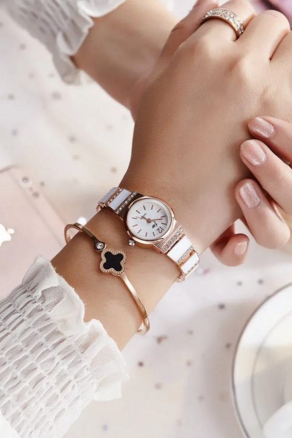 Elegant Watches for Women Quartz Watches Gold Sliver Metal Band Ladies Reloj Female Bracelet Orologio Diamond Mini Case Wristwatch - Image 3