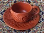 Handmade Clay Tea Cup Set With Traditional Design - Organic And Eco-Friendly - Perfect For Dinner - Clay Cup Set - Tea Cup Set