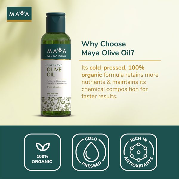 MAYA All Natural Cold-pressed Olive Oil -120 ml - Image 2
