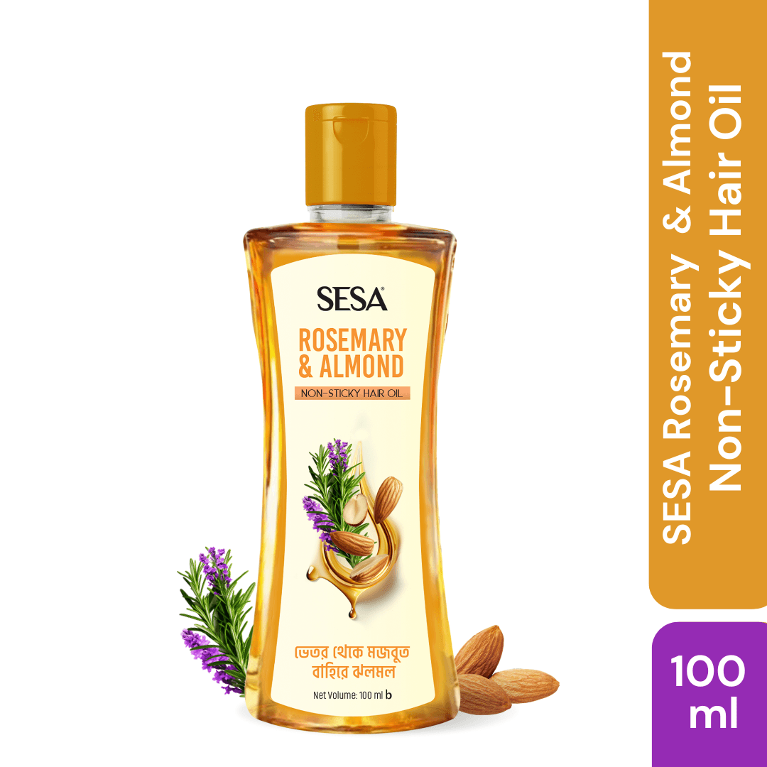 74b653aa1786264a29de1049b957ec35 SESA Rosemary & Almond Non-Sticky Hair Oil 100ML - Image 1