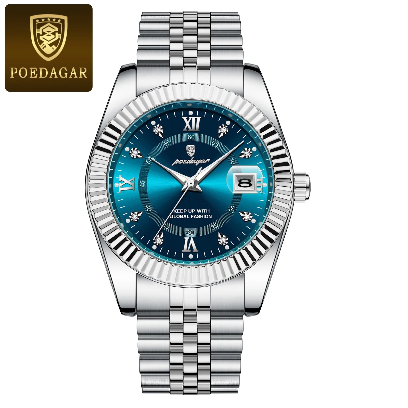 94aff429374a77658352be00936f4585 POEDAGAR 910 Luxury Stainless steel Wrist Watch For Man - Waterproof Men Watch Quartz - Stainless Steel Men's Watch - Stainless steel Watch . - Image 1