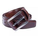 Chocolate Artificial Leather Formal Belt For Men - Belt - Image 2