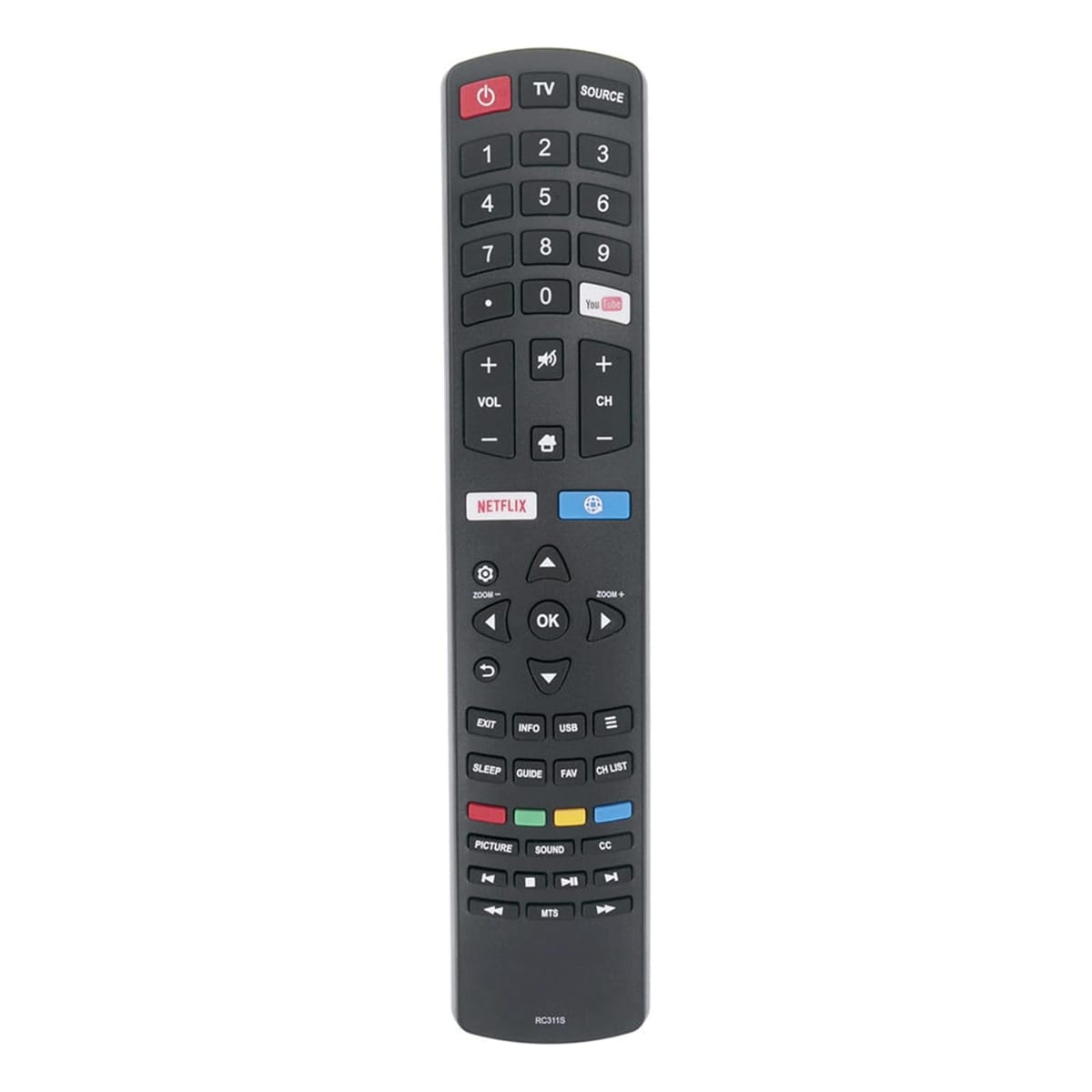 9785ee7ed1460680001060d978f7e8e2-1 Singer Vista Smart TV (YouTube button) Remote Control All Singer TV Remote - Image 1