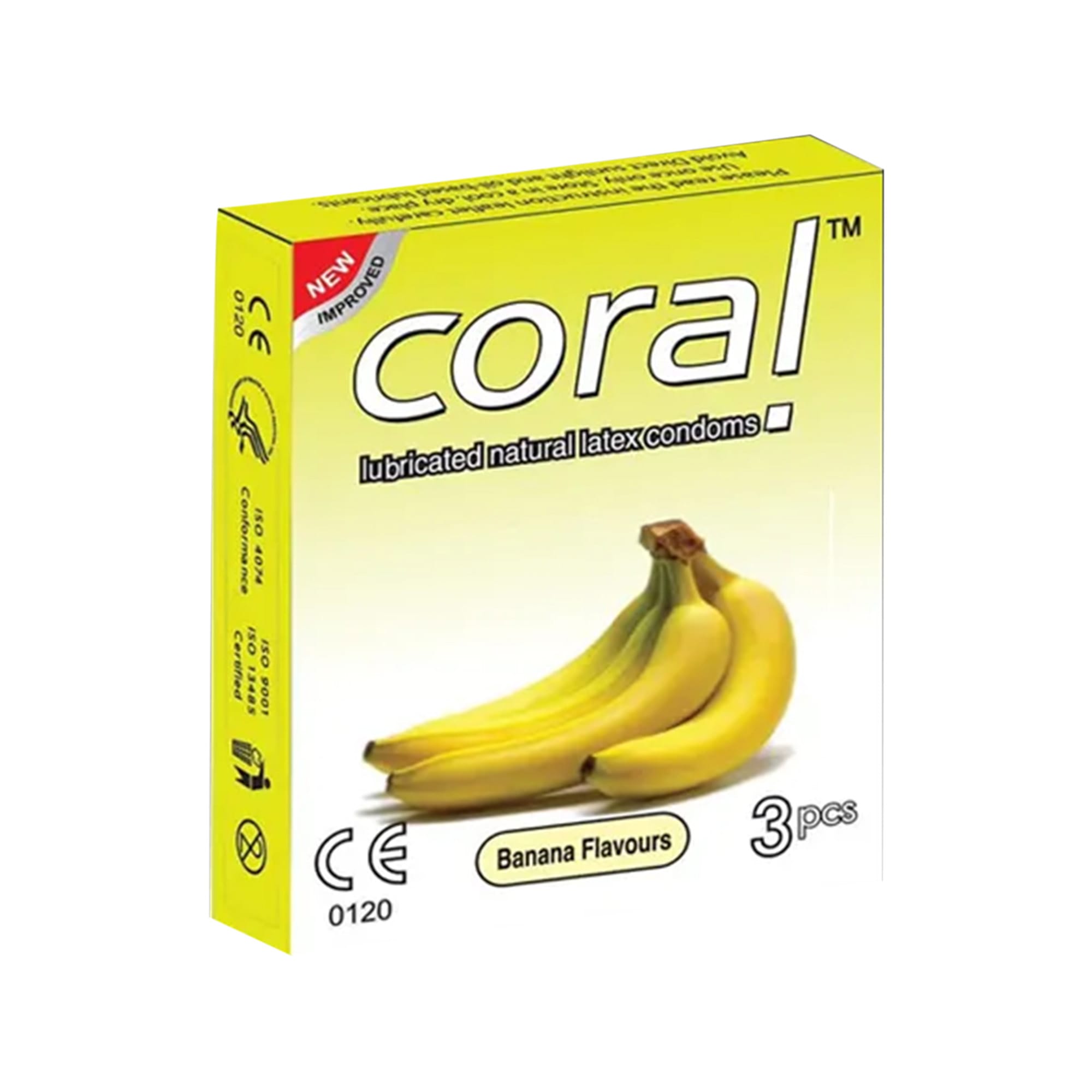 S015624d796c141d890d28b56844fcbf6i Coral - Banana Flavor Extra Performance Condom - Full Box - 3x10=30pcs - Image 1