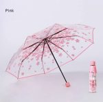 Cherry Blossom Transparent Folding Umbrella