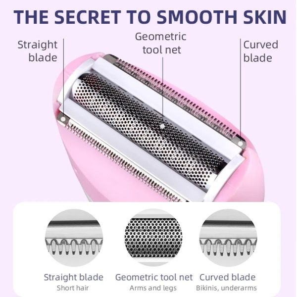 Kemei KM-3018 Rechargeable Lady Shaver &ndash; Professional Electric Hair Remover for Women - Image 2