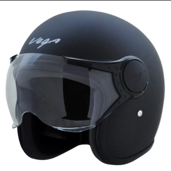 Vega Jeet Half Face Bike Helmet Black - Image 2