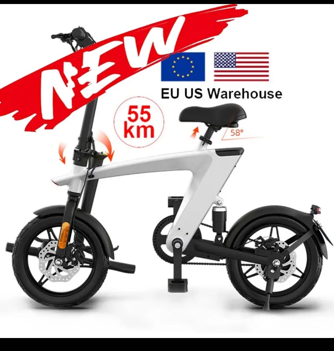 Scf3e06061dd4480480f8819f79074aff4 Mini 250W Foldable Electric Bicycle 14 inch Aluminium Alloy Frame 36V Lithium Battery 3 speed Disc. - Image 1