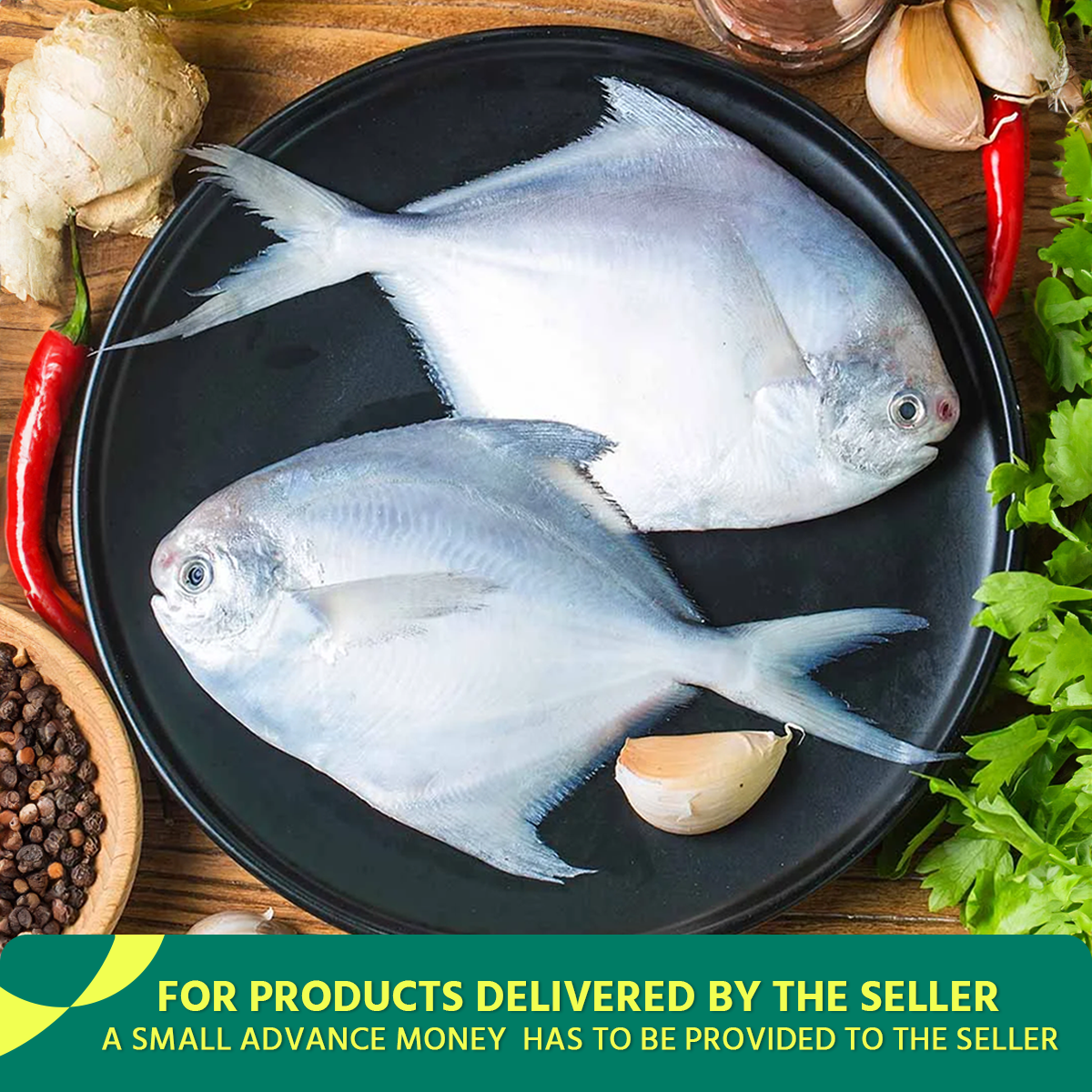 China Rupchanda Fish Fresh Sea Fish Imported Rupchanda (8-10 Pcs) 1000g - Sale Bangladesh