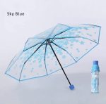 Cherry Blossom Transparent Folding Umbrella - Image 2