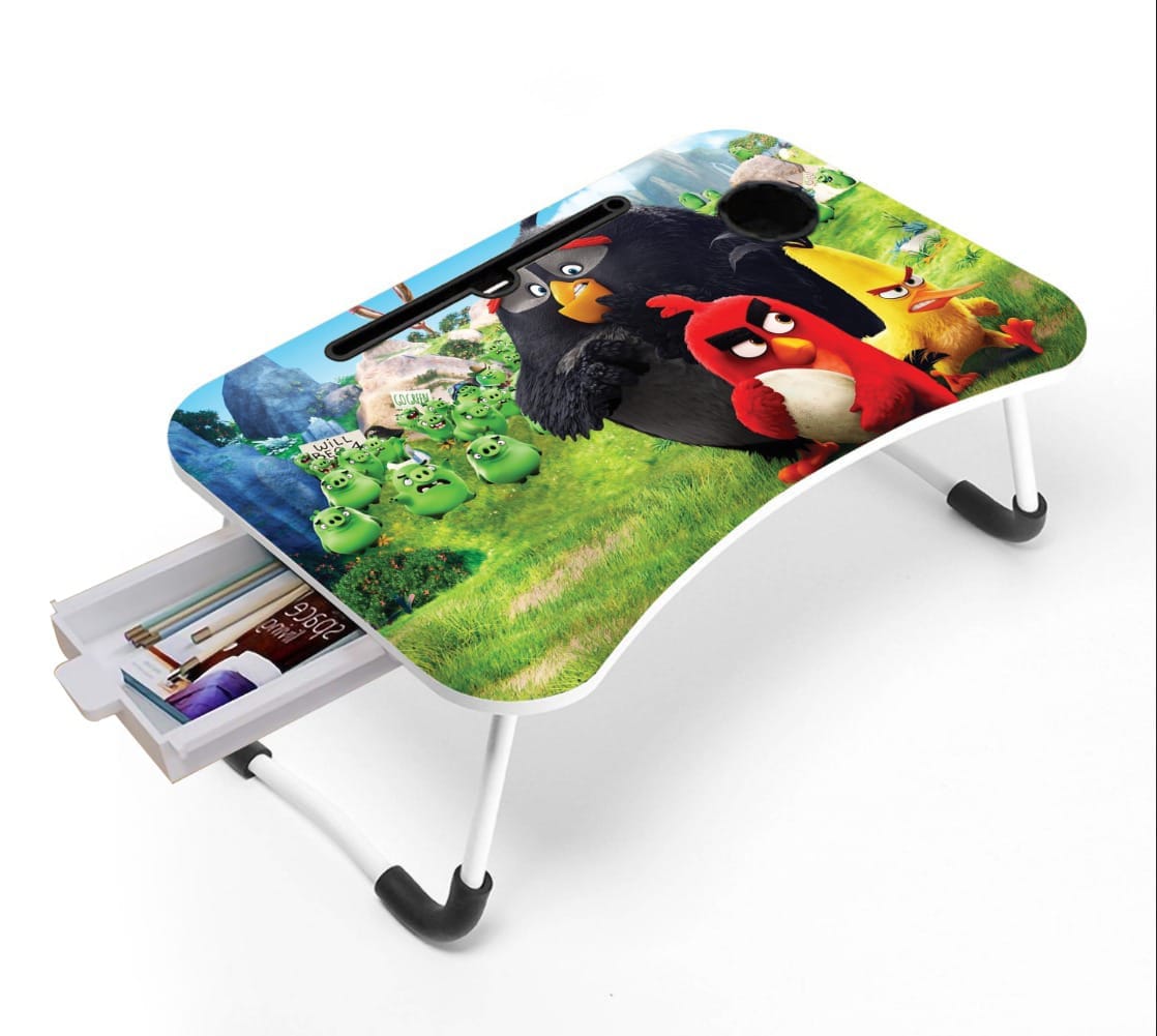 a3a83eca50eee6ecf19fe4385615ed31 🖥️ Multipurpose Portable Folding Laptop Table with Dwer - Image 1