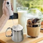 Rechargble Hand Liquid Mixer and coffee maker juice maker-White - Image 3