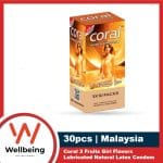 Coral 3 Fruits Flavors Girl / Original Lubricated Natural Latex Condom for Men | Full Box 30pcs Condom | Malaysia - Image 2