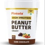 Pintola HIGH Protein Peanut Butter (Dark Chocolate) (Creamy, 1kg) | 30% Protein | High Fibre | NO Salt