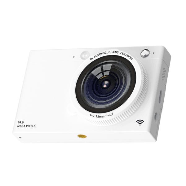 HD CCD Digital Camera 4K Autofocus LENS 64MP Digital Video Camera 28X Zoom Compact Point and Beauty Camera Black - Image 2