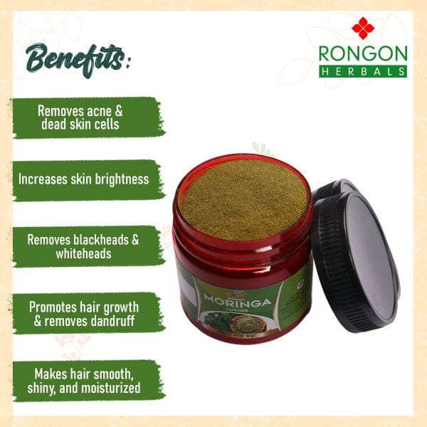 Rongon Herbals Moringa Leaf Powder 60gm- Shojne Pata Gura - Image 3