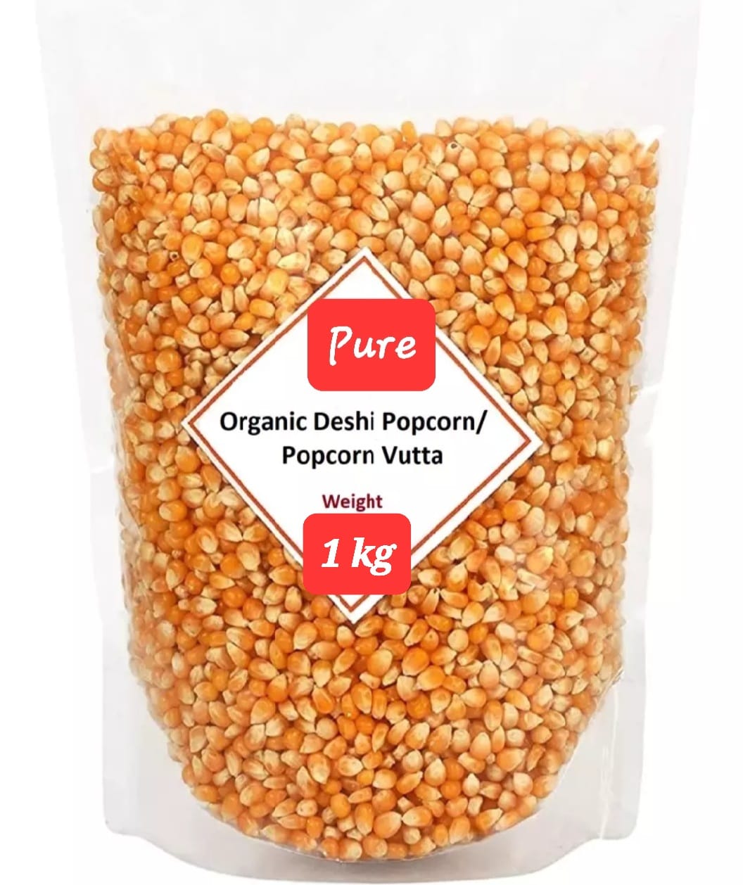 Pure Organic Deshi Popcorn Kernels/Popcorn Vutta-1 Kg - Sale Bangladesh