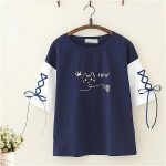 Good Quality Short Sleeve Top For Girls -Printed Jersey Tshirt