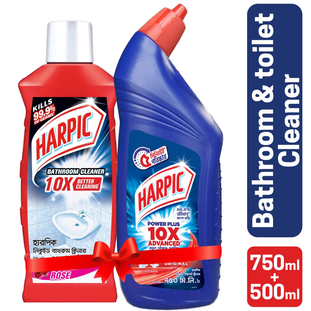 f3d3fca1b2d4d0fe818bfa0a38f9fc4e Harpic Toilet and Bathroom Cleaner 750+500 ml - Image 1