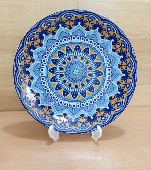 24 pieces blue new nakshi dinner set - Image 3
