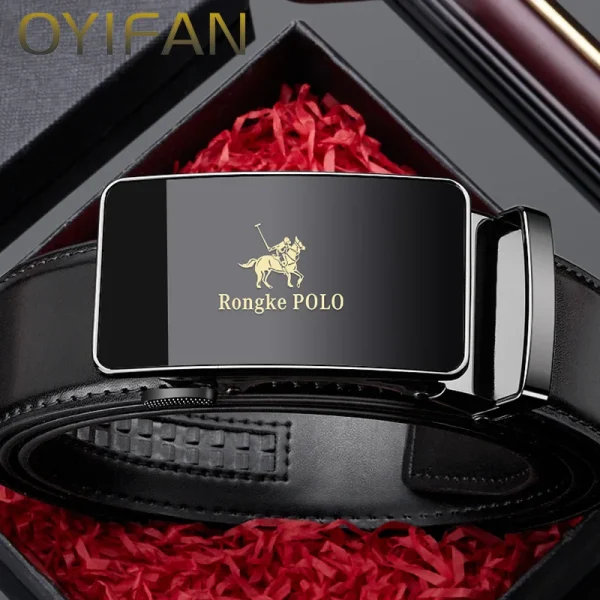 Men Belt Automatic Buckle Belt Fashion Alloy Belts Genune Leather Luxury Belts for Men Business Luxury Designer Clothes - Image 3