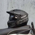 ORZ Motorcycle Helmet Vintage Casque Moto Black Warrior Combination Helmet Full Half Helmet Cruising Cascos Motorcross Capacetes - Image 3