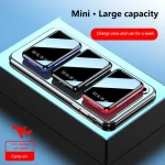 20000mAh Mini Power Bank Portable Charger Mirror Screen LED Digital Powerbank for iPhone Xiaomi Huawei Samsung External Battery - Image 2
