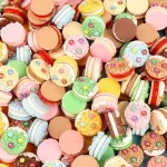 New 3D Macaron Biscuits Miniatures Resin Figure Cabochon Flatbacks Material Kawaii Accessories Scrapbooking Materials Crafts Diy - Image 2