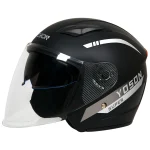 Four seasons double mirror Helmet electric car men and women half helmet motorcycle battery car helmet K6 - Image 2
