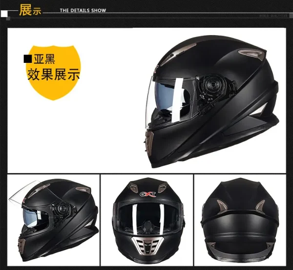 GXT Clown Full Face Motorcycle Helmet Inner Sun Lens Motocross Casco Moto Lightweight Safety Street Bike Fast Riding Casque Moto - Image 2