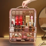 Transparent Makeup Box Dust-proof Multi-functional Cosmetics Display Case Large Capacity Multilayer Desktop Storage Rack - Image 3