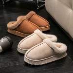 2026 New Women Fluffy Slippers for Autumn Winter Indoor EVA Thick Sole Anti-Slip Warm Unisex House Shoes