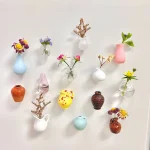 Cute Ceramic Vase Magnetic Sticker Succulent Pot Refrigerator Magnet Non-Slip Easy Install Home Decor Versatile Design - Image 2