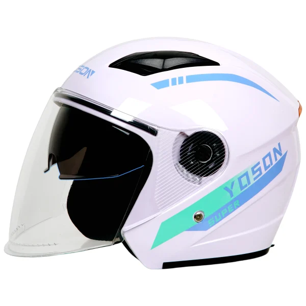Four seasons double mirror Helmet electric car men and women half helmet motorcycle battery car helmet K6 - Image 3
