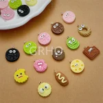 10/20pcs Simulation Cookies Biscuit Food Resin Charms Pendants Flatback Cabochon Embellishments DIY Scrapbooking