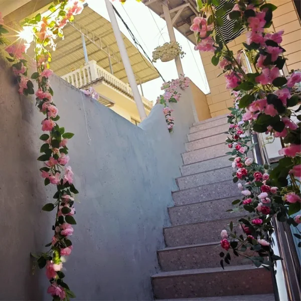 180CM Artificial Sakura Flowers Vine Flower Wall Hanging Cherry Blossom Vine Party Decorations Indoor and Outdoor Decoration - Image 2