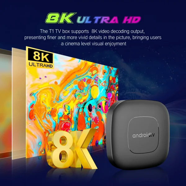HOT 2025 Mortal T1 Android 16 Smart Home Theater TV Box BT5.4+2.3 Google Assistant RK3518 8GB RAM 128GB ROM Wifi 6 Madia Player - Image 3