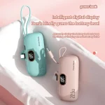 Xiaomi 500000mAh Mini Capsule Mobile Power Wireless Power Bank Supply Emergency External Battery Fast Charger For Type-c iPhone
