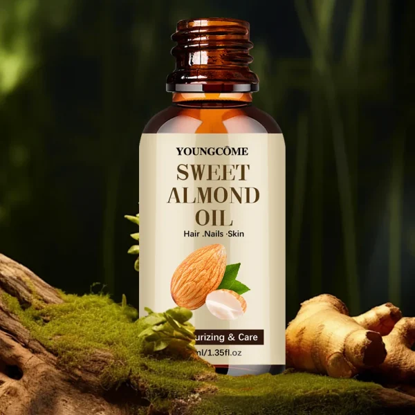 40/60ml Pure Natural Almond Essential Oil Moisturizing Skin Face Hair Care Massage Diffuser Oil - Image 2