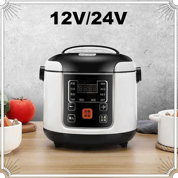 Car Rice Maker Portable Car Rice Cooker 2L Electric Truck Multi-Cooker Soup Porridge ...