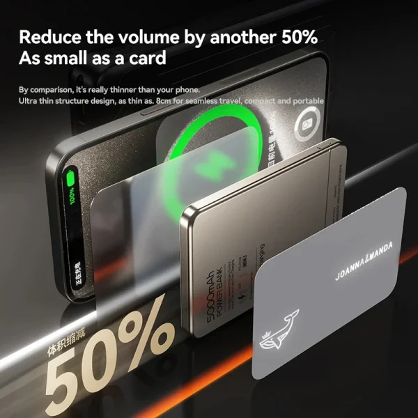 10000mAh Wireless Magnetic Power Bank Super Fast Charging High Capacity Slim Portable Battery For Xiaomi iPhone - Image 3