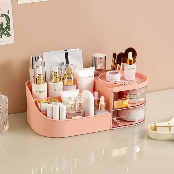 Large Capacity Cosmetic Storage Box Makeup Drawer Organizer Jewelry Nail Polish Makeup Container Desktop Sundries Storage Box - Image 2