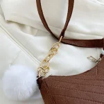 Mini Women Shoulder Bags Fashion Felt Women's Bag Design Advanced Underarm Handbags Mini Saddle Bag - Image 2