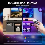 TV Stand, Entertainment Center with LED Lights and TV Cabinet for 70/75/80 Inch TV,Modern TV Console Gaming Media Television Stands - Image 2