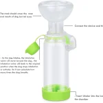Pet nebulizer tank, for cats or dogs. Handheld pad for administering medication to pets, equipped with breathing indicator.