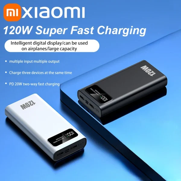 Xiaomi 200000mAh 120W Super Fast Charging Power Bank Portable Mobile Power Ultra Capacity Digital Display Battery For IPhone﻿ - Image 3