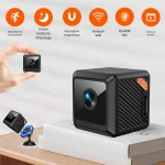 W02 Mini Security Camera 1080P HD, 140° Wide Angle, Bluetooth Pairing, 600mAh Battery, IR Night Vision 5M, Motion Alerts, Cloud/