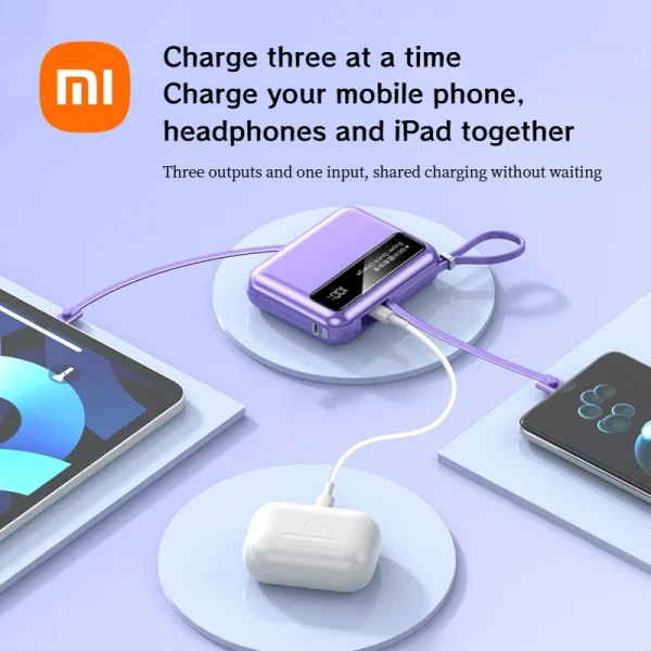 Xiaomi Super Fast Charging Power Bank 50000mAh PD66W Mini Self-contained Cable Large-capacity Mobile Power Supply 2026 - Image 3