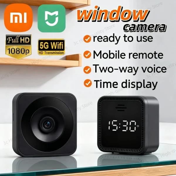 Xiaomi Mini Camera Ultra Thin Invisible Window Camera Tuya 5G Wifi Connection Ai Detection With Time Display Security Smart Home - Image 2